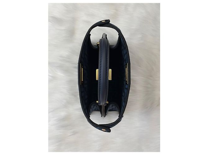 Fendi Peekaboo ISeeU Small FF Fabric D'oro - vista 6