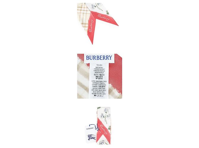 Burberry Sciarpa di seta Blooms of Britain da donna (Beige) Marrone - vista 4