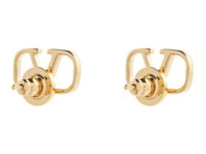 Valentino Orecchini in metallo Logo Signature D'oro - vista 5