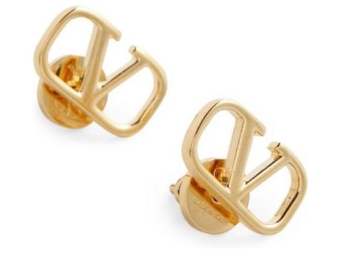 Valentino Orecchini in metallo Logo Signature D'oro - vista 6