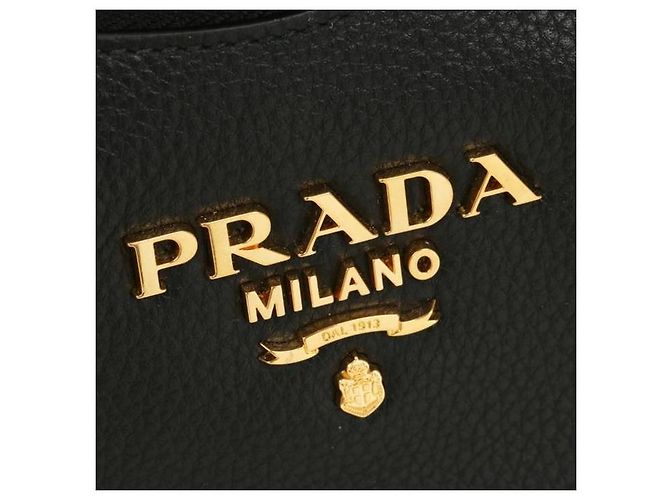 Prada Vitello Phoenix Schultertasche stamp: YOM Schwarz - Ansicht 5