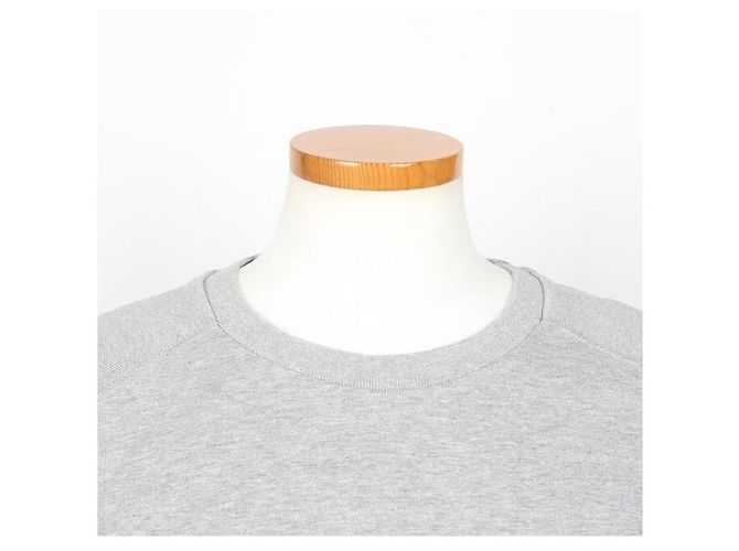 Thom Browne Gestreiftes Kurzarm-T-Shirt aus Baumwolle Grau Braun - Ansicht 5