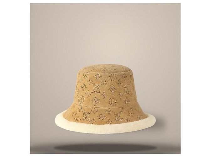 Louis Vuitton Cozygram Bucket Hat Beige Braun - Ansicht 3