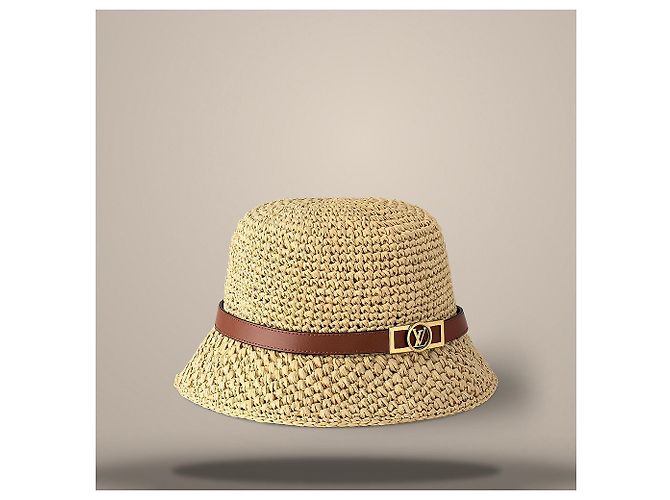 Louis Vuitton Dauphine Raffia Hut Natural Beige Braun - Ansicht 3