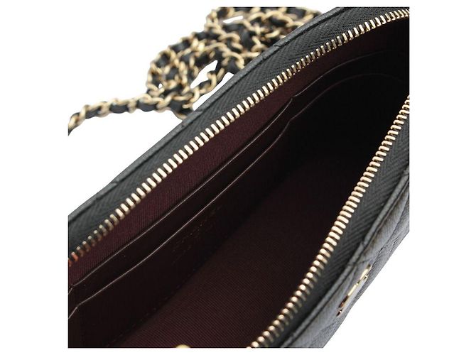 Chanel Borsa Crossbody Classic Half Moon Black Champagne Gold Caviar Nero - vista 5