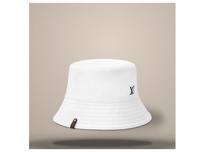 Louis Vuitton Cappello Bucket Bianco - vista 3