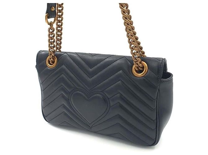Gucci Marmont Matelassé Shoulder Nero - vista 3