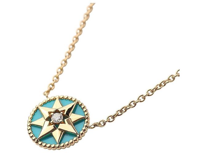 Dior Collana Rose des Vents in Oro Giallo, Turchese e Diamanti - vista 4