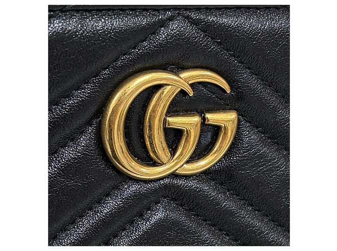 Gucci Borsa a Pochette Matelassé Nera Nero - vista 5