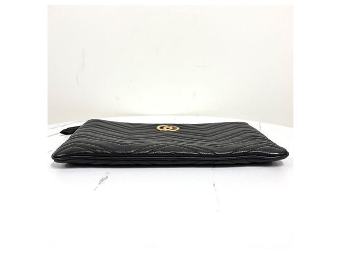 Gucci Borsa a Pochette Matelassé Nera Nero - vista 8
