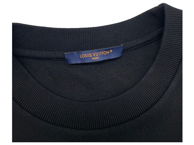 Louis Vuitton T-Shirt mit kurzen Ärmeln aus Piqué-Baumwolle mit Monogramm Schwarz - Ansicht 5