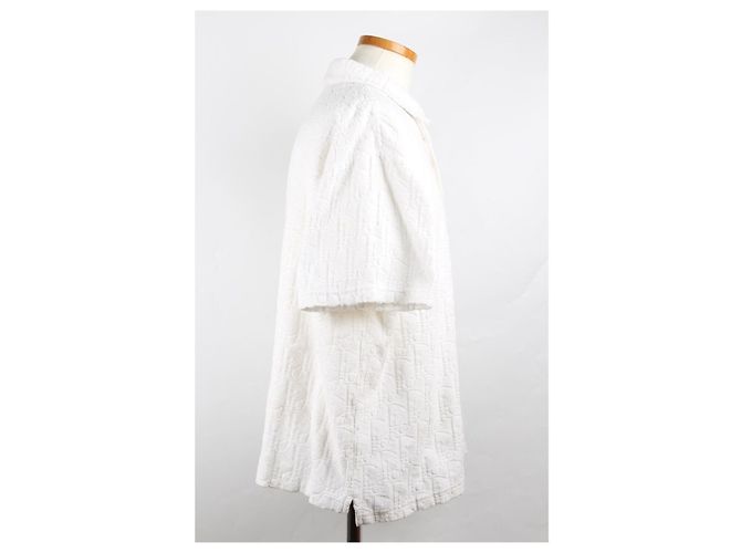 Dior Oblique Jacquard-Frottee-Polo XL Weiß - Ansicht 4