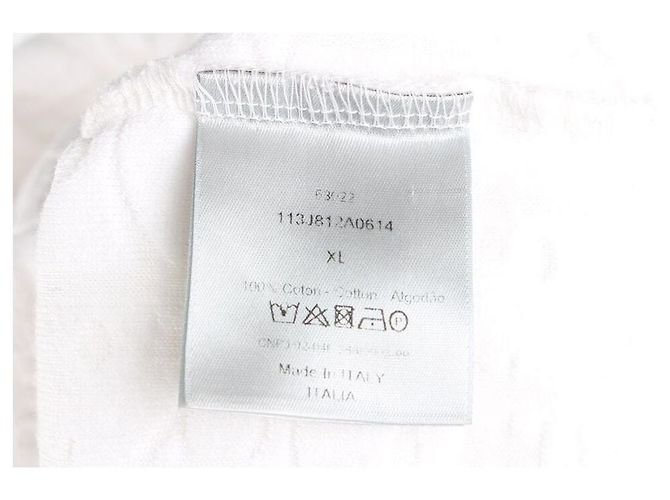Dior Oblique Jacquard-Frottee-Polo XL Weiß - Ansicht 8