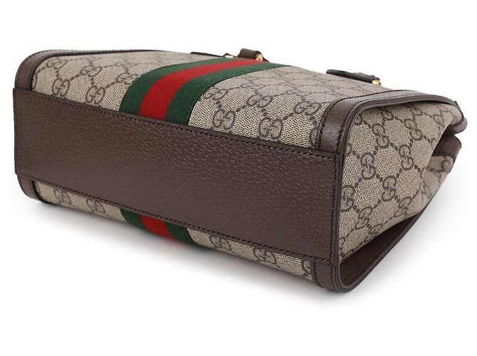Gucci Mala Tote Ophidia Small com pega superior Marrom - vista 6