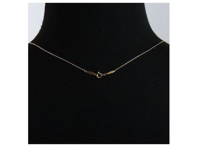 Tiffany & Co Collana con pendente in oro giallo e singolo diamante - vista 5