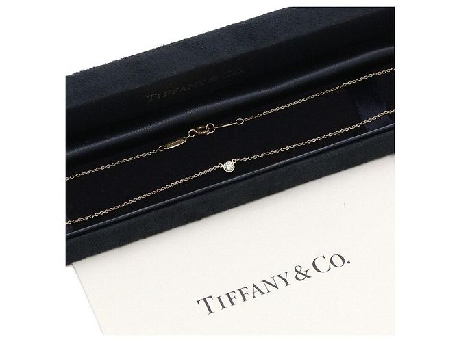 Tiffany & Co Collana con pendente in oro giallo e singolo diamante - vista 6