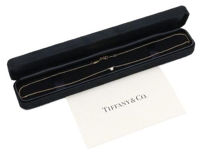Tiffany & Co Collana con pendente in oro giallo e singolo diamante - vista 7