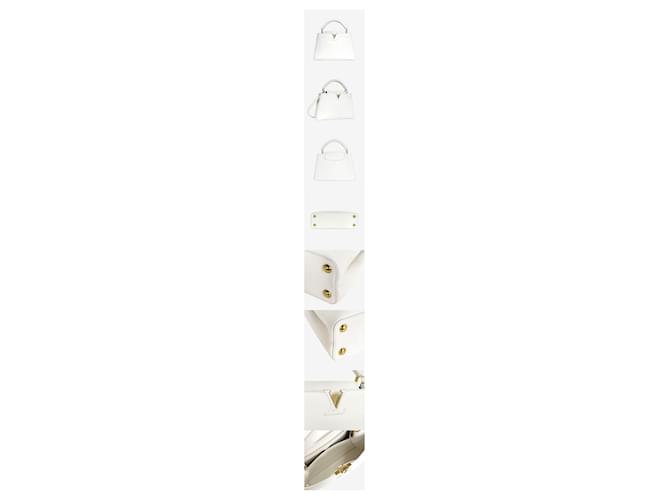 Louis Vuitton Borsa a tracolla Capucines BB Bianco - vista 2