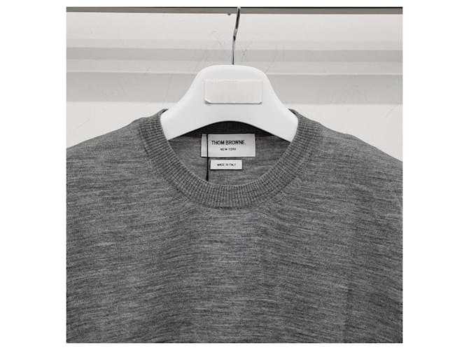 Thom Browne Unbenutzter Pullover aus Merinowolle Braun - Ansicht 6