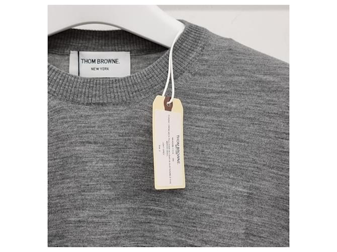 Thom Browne Unbenutzter Pullover aus Merinowolle Braun - Ansicht 8