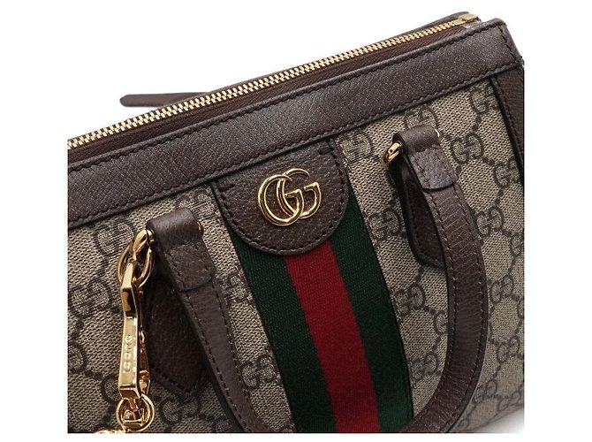 Gucci Borsa Tote e Borsa a Tracolla Ophidia Small Marrone - vista 10