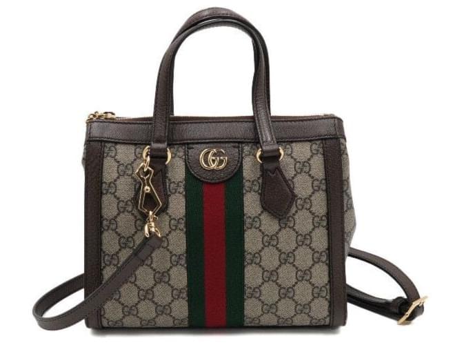Gucci Borsa Tote e Borsa a Tracolla Ophidia Small Marrone - vista 2