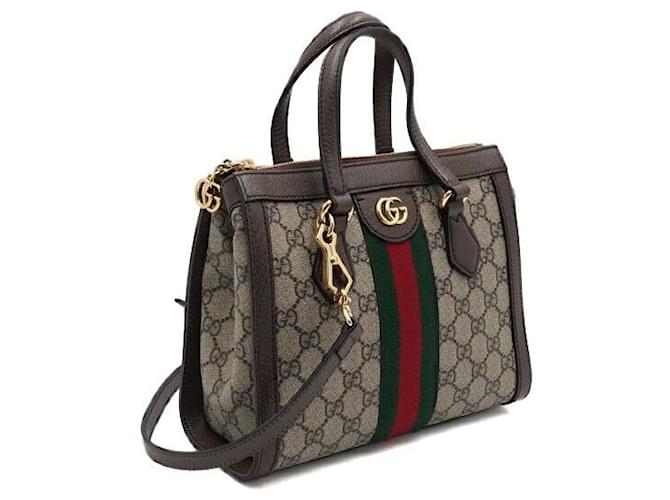 Gucci Borsa Tote e Borsa a Tracolla Ophidia Small Marrone - vista 4