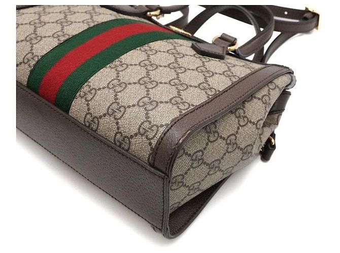 Gucci Borsa Tote e Borsa a Tracolla Ophidia Small Marrone - vista 8