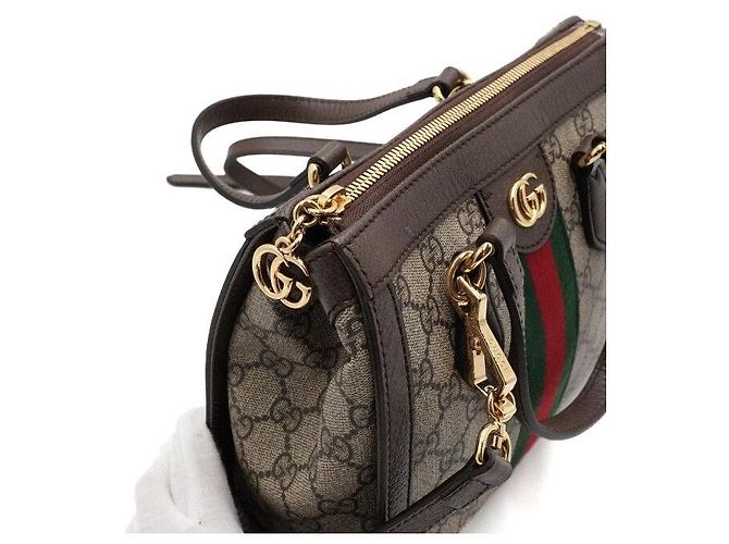 Gucci Borsa Tote e Borsa a Tracolla Ophidia Small Marrone - vista 9