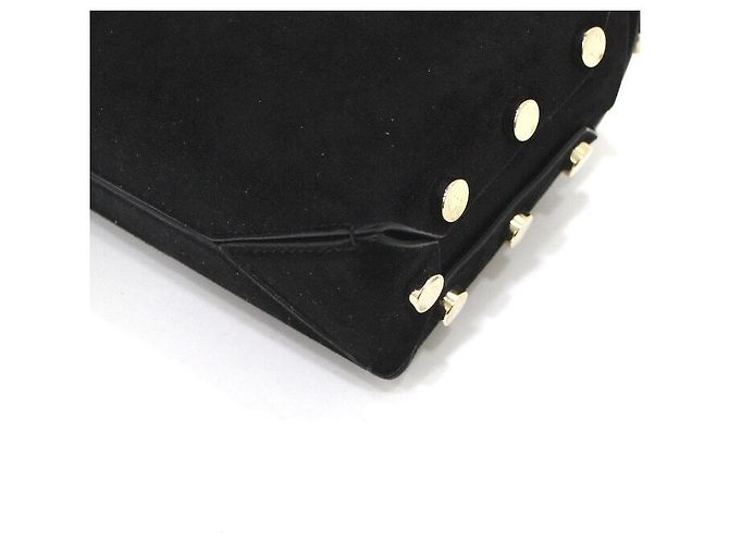 Jimmy Choo Borsa a spalla e borsa a tracolla in camoscio nero ricamato Rocket con catena dorata - vista 6