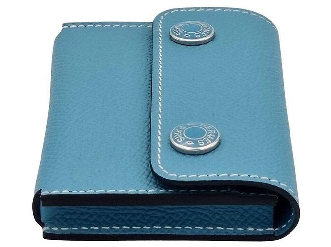 Hermès Portacarte Blu - vista 4