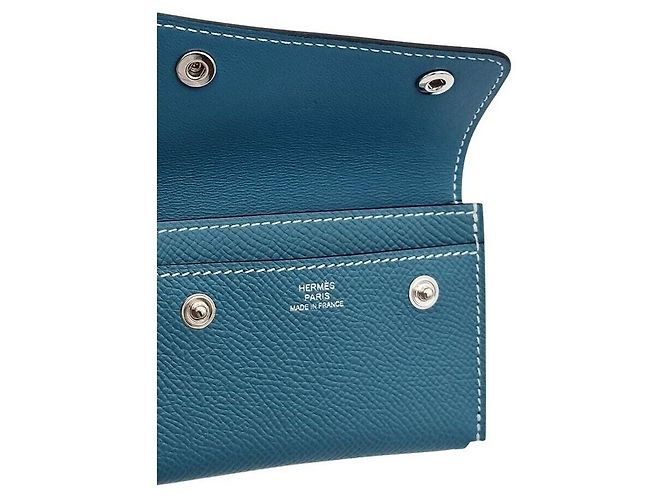 Hermès Portacarte Blu - vista 6