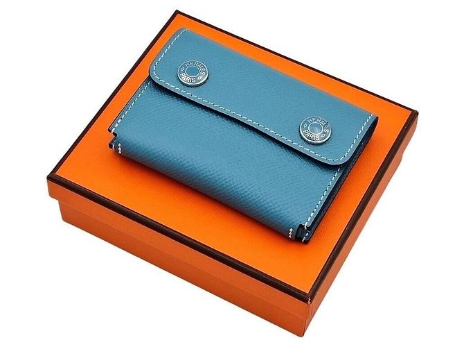 Hermès Portacarte Blu - vista 7