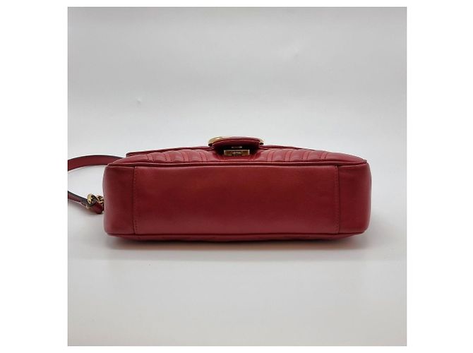 Gucci Borsa a tracolla con catena Marmont Matelassé Rosso - vista 9