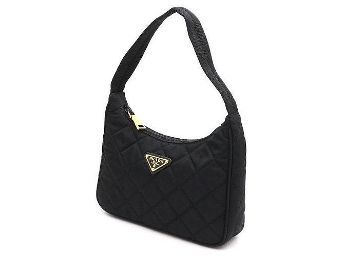 Prada Sac à épaule hobo pour femme en nylon matelassé avec logo triangulaire - vue 2