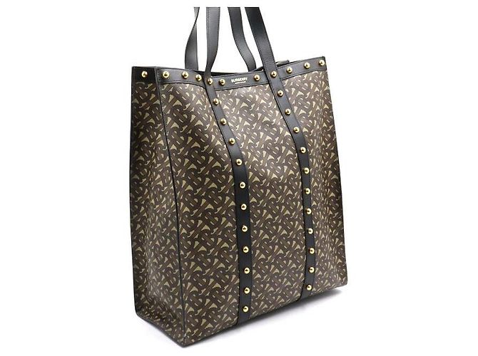 Burberry Borsa Tote in tela con borchie dorate Multicolore - vista 3