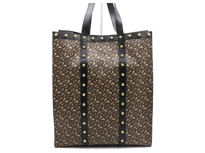 Burberry Borsa Tote in tela con borchie dorate Multicolore - vista 4
