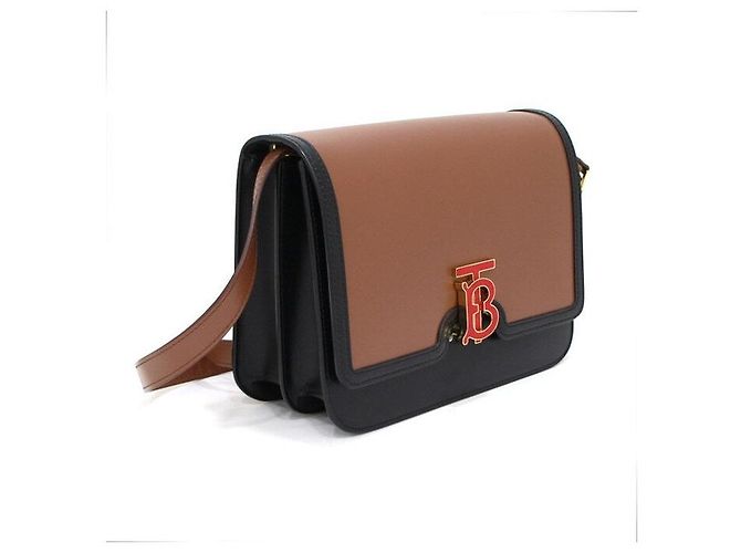 Burberry Borsa a tracolla TB Medium in pelle Marrone - vista 3