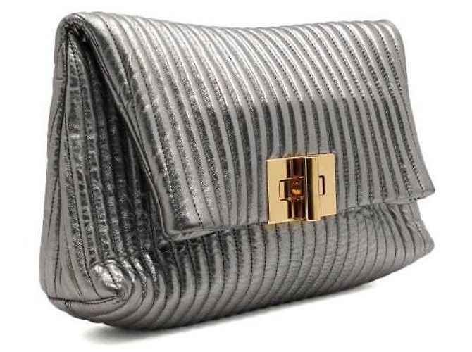 Tom Ford Clutch pieghevole da donna Argento Metallizzato - vista 3