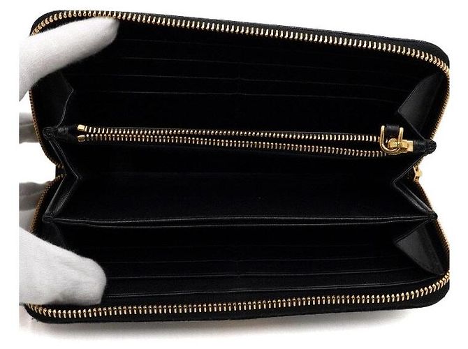 Prada Black Vitello Move Zip Damen Langbeutel - Ansicht 5