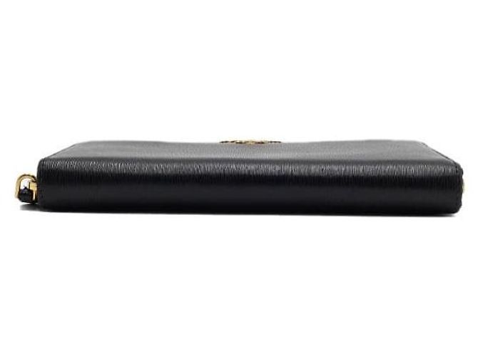 Prada Black Vitello Move Zip Damen Langbeutel - Ansicht 6