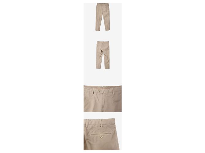 Loro Piana Fantasy Flat Chino-Hose Größe Dark Beige Baumwolle Braun - Ansicht 2