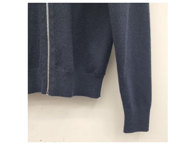 Hermès Giacca con cappuccio e zip in cashmere Nero - vista 6