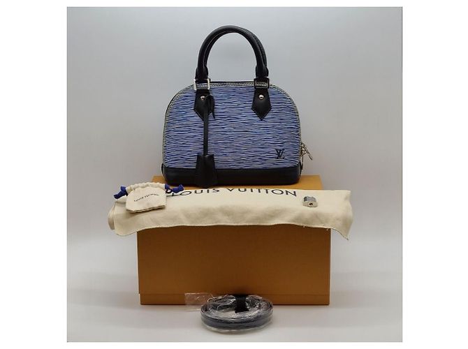 Louis Vuitton Borsa a mano e tracolla Epi Alma BB Blue Top Handle - vista 11