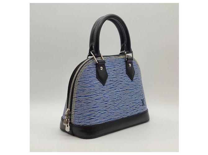 Louis Vuitton Borsa a mano e tracolla Epi Alma BB Blue Top Handle - vista 8