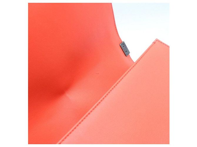 Chanel Borsa a tracolla Boy Chevron Medium Flap con catena argentata Rosso - vista 7