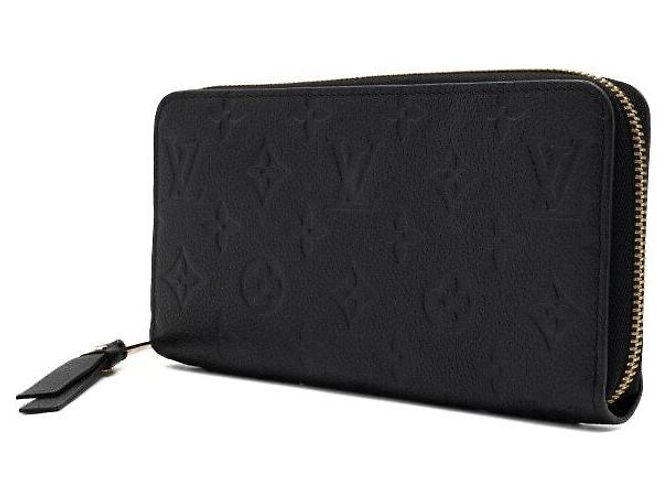 Louis Vuitton Monogram Black Empreinte Clemence Zipper Long Wallet Women - view 2