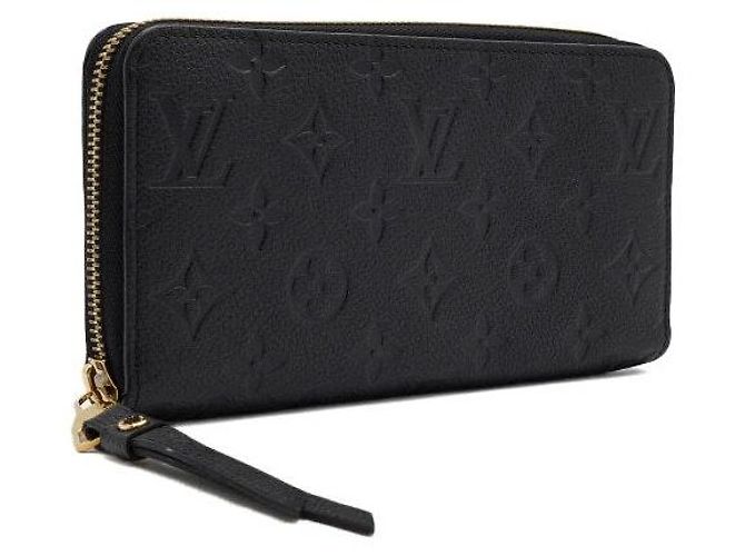 Louis Vuitton Monogram Black Empreinte Clemence Zipper Long Wallet Women - view 3
