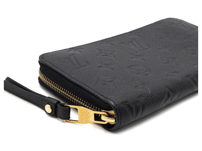 Louis Vuitton Monogram Black Empreinte Clemence Zipper Long Wallet Women - view 6