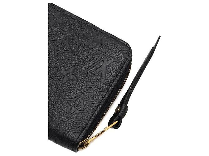 Louis Vuitton Monogram Black Empreinte Clemence Zipper Long Wallet Women - view 7